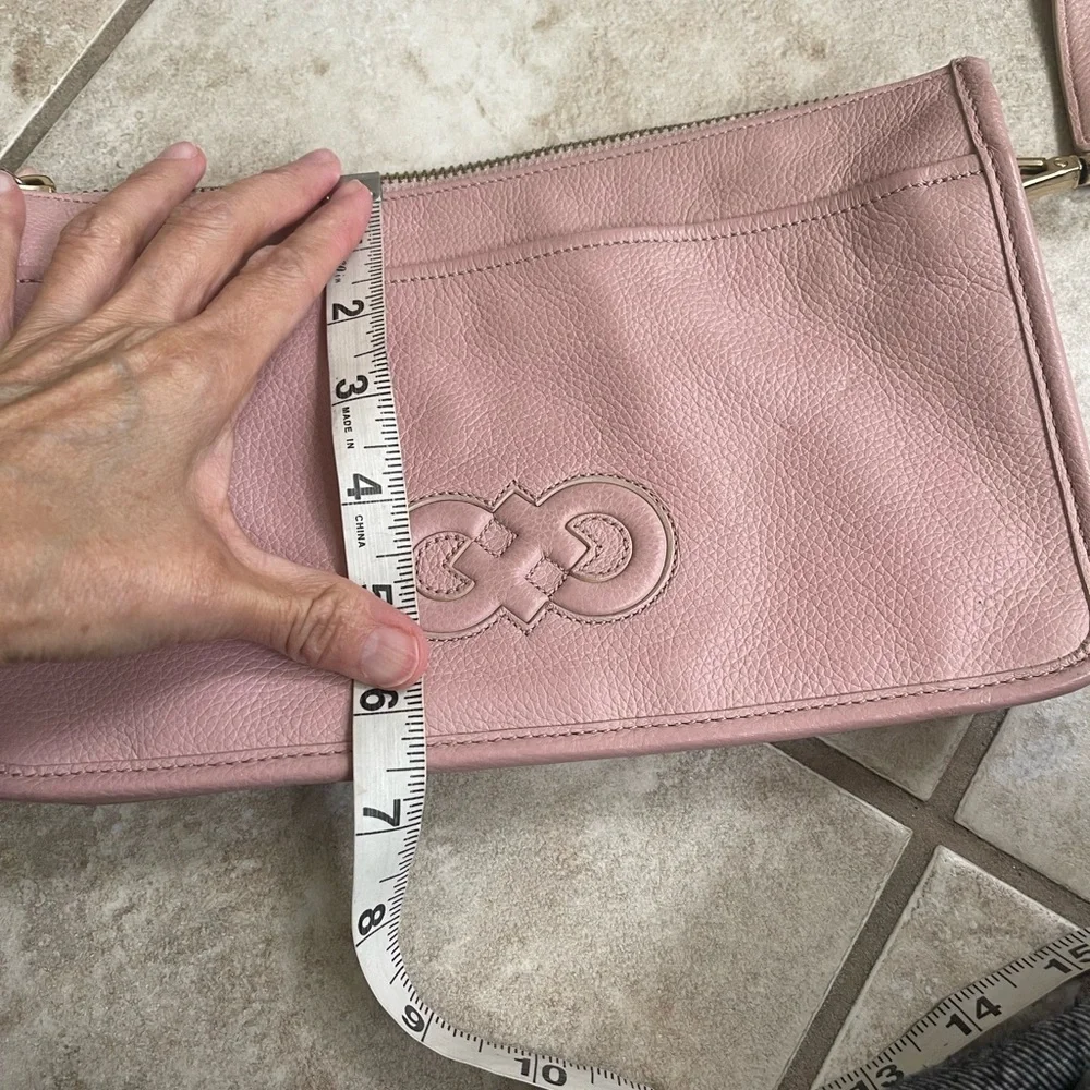 COLE‎ HAAN Shoulder bag Leather PNK CHO11158 pink Smooth Top Zip Pockets